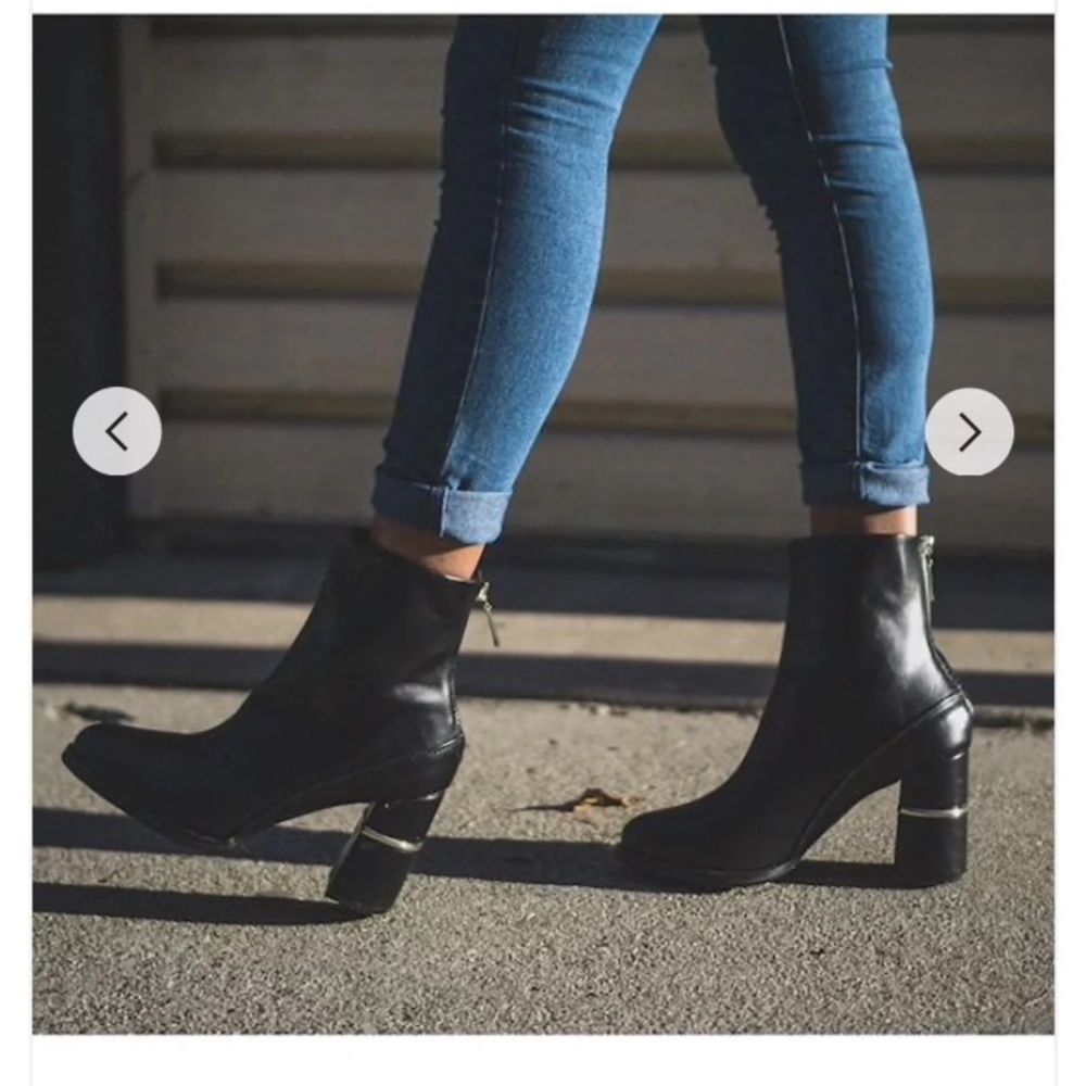 Vegan Leather Ankle Booties